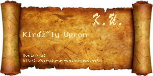 Király Ugron névjegykártya